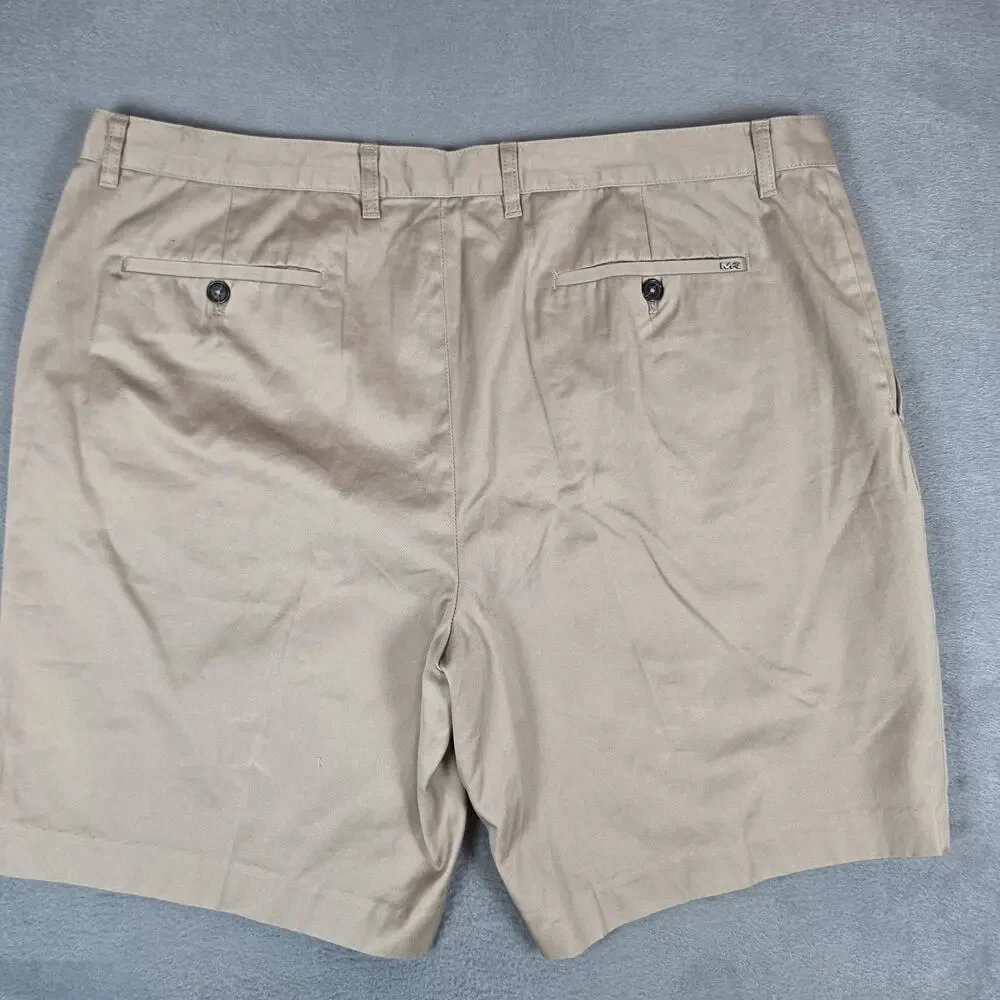 Michael Kors Men's Khaki Chino Shorts Size 40 NWT Flat Front Casual MSRP $90